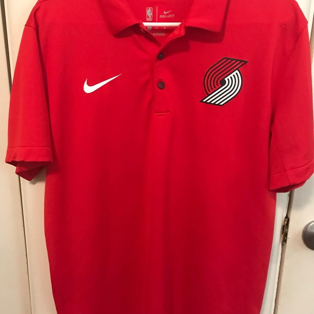 Nike Portland Trail Blazers Red Polo Shirt